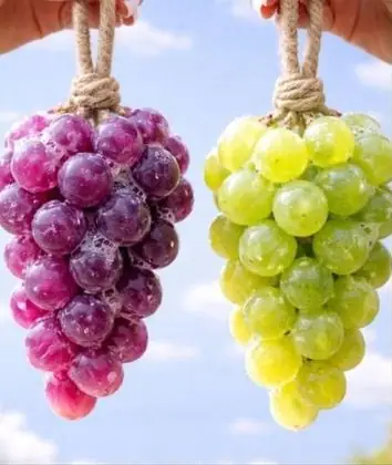Jabón en racimo de uvas morado y verde